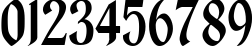 Пример написания цифр шрифтом Fenwick Woodtype