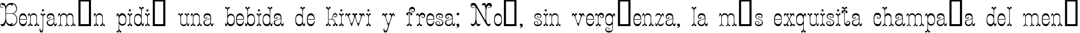 Пример написания шрифтом Figurny текста на испанском