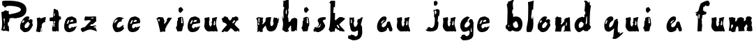 Пример написания шрифтом Fingerpaint текста на французском
