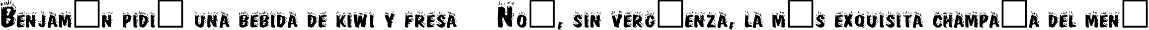 Пример написания шрифтом FIRE текста на испанском