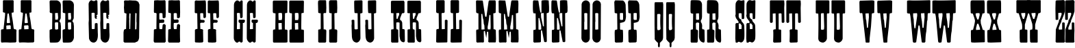 Пример написания английского алфавита шрифтом Fisticuffs