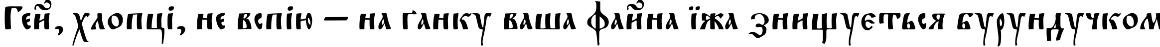 Пример написания шрифтом Fita_Poluustav текста на украинском