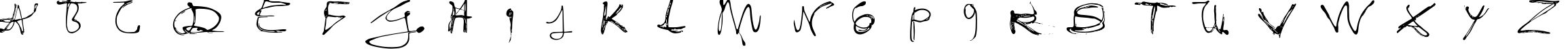Пример написания английского алфавита шрифтом Fixogum-Mager