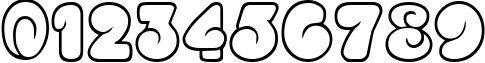 Пример написания цифр шрифтом FK Alfonco.kz