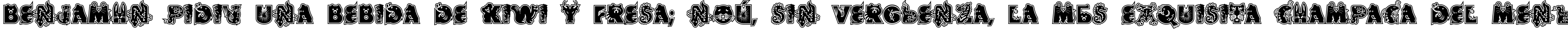 Пример написания шрифтом FK Critter Collage.kz текста на испанском