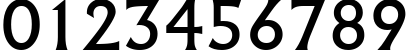 Пример написания цифр шрифтом Flareserif 821 BT