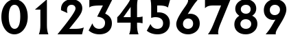 Пример написания цифр шрифтом Flareserif 821 Bold BT