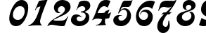 Пример написания цифр шрифтом Fleetwood Regular