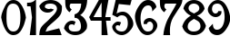 Пример написания цифр шрифтом FlemishC