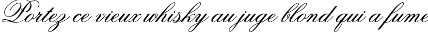 Пример написания шрифтом Flemish Script BT текста на французском