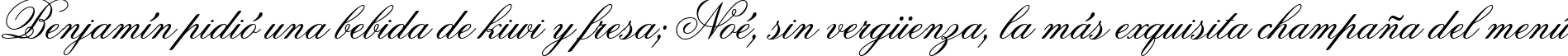 Пример написания шрифтом Flemish Script BT текста на испанском