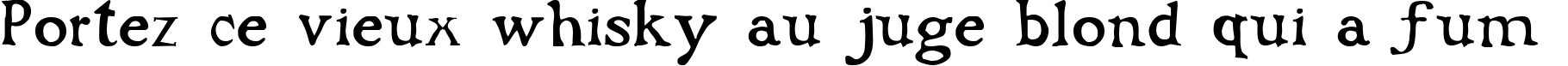 Пример написания шрифтом Flibustier Thin текста на французском