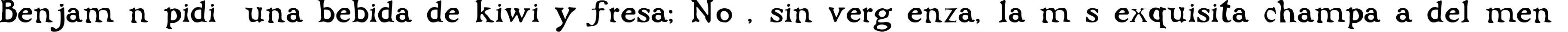 Пример написания шрифтом Flibustier Thin текста на испанском