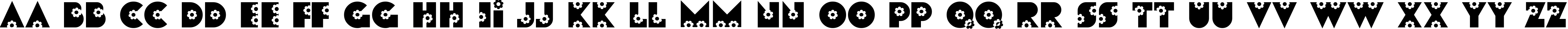 Пример написания английского алфавита шрифтом Flores