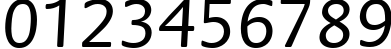 Пример написания цифр шрифтом Flori