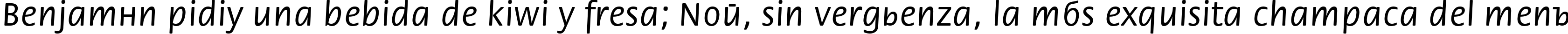 Пример написания шрифтом Flori текста на испанском