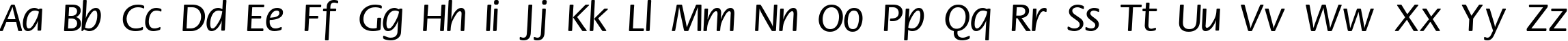 Пример написания английского алфавита шрифтом Flower Normal