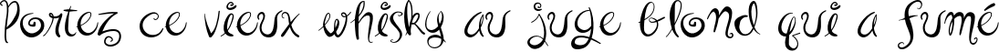 Пример написания шрифтом Flowerpot текста на французском