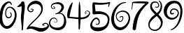 Пример написания цифр шрифтом Flowerpot