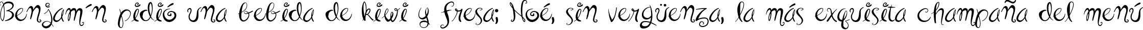Пример написания шрифтом Flowerpot текста на испанском