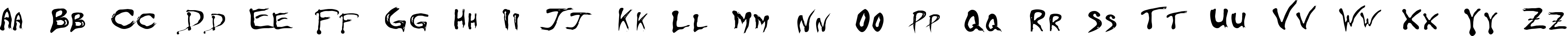 Пример написания английского алфавита шрифтом Floydian