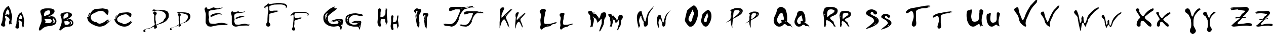 Пример написания английского алфавита шрифтом FloydianCyr