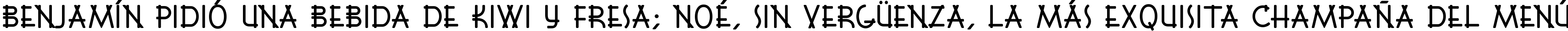 Пример написания шрифтом Font Shui текста на испанском