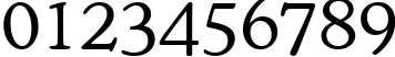 Пример написания цифр шрифтом font114