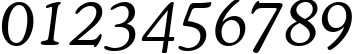 Пример написания цифр шрифтом font115