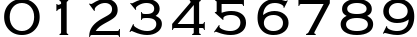 Пример написания цифр шрифтом font122