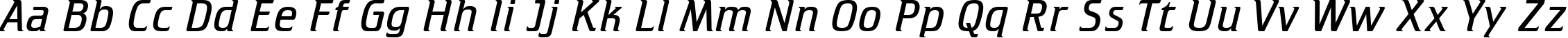 Пример написания английского алфавита шрифтом font128