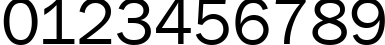 Пример написания цифр шрифтом font150
