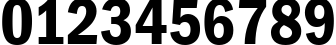 Пример написания цифр шрифтом font153