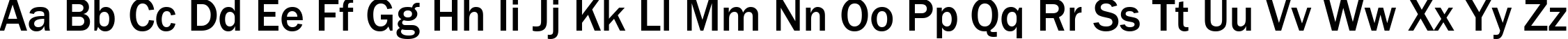 Пример написания английского алфавита шрифтом font157