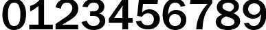 Пример написания цифр шрифтом font157