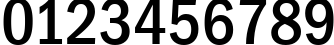 Пример написания цифр шрифтом font158