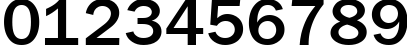 Пример написания цифр шрифтом font166