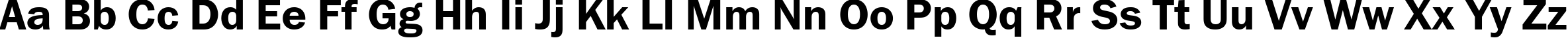 Пример написания английского алфавита шрифтом font168