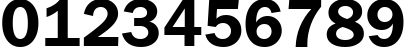 Пример написания цифр шрифтом font172