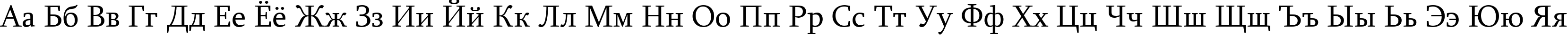 Пример написания русского алфавита шрифтом font242