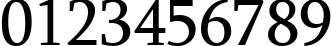 Пример написания цифр шрифтом font242