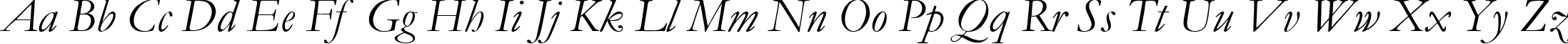 Пример написания английского алфавита шрифтом font254