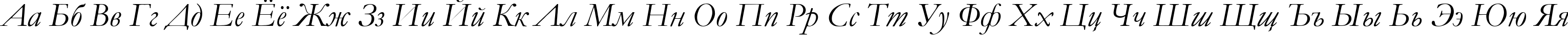 Пример написания русского алфавита шрифтом font254