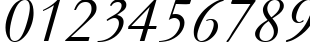 Пример написания цифр шрифтом font254