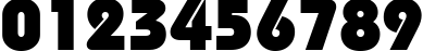 Пример написания цифр шрифтом font52