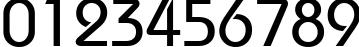 Пример написания цифр шрифтом font54