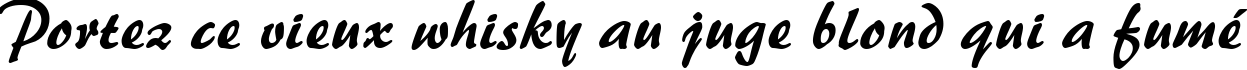 Пример написания шрифтом font75 текста на французском