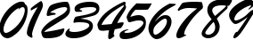 Пример написания цифр шрифтом font77