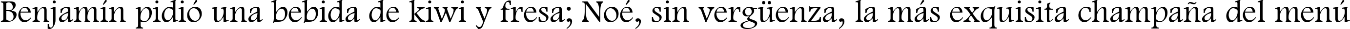 Пример написания шрифтом Footlight MT Light текста на испанском