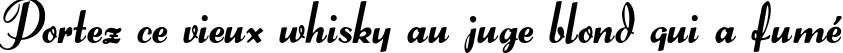 Пример написания шрифтом Forelle текста на французском